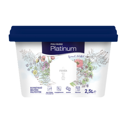 PLATINUM SZÍNES FALFESTÉK 2,5L F1   FEHÉR  BELTÉRI  V.BÁZISÚ R:285061