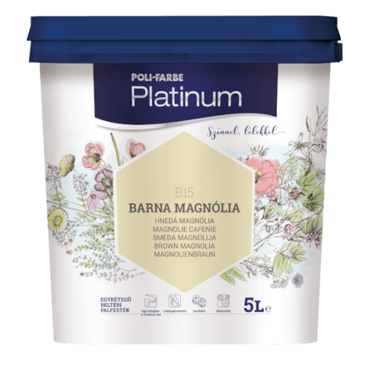 PLATINUM SZÍNES FALFESTÉK 5L B15 BARNA MAGNÓLIA BELTÉRI VIZESBÁZISÚ