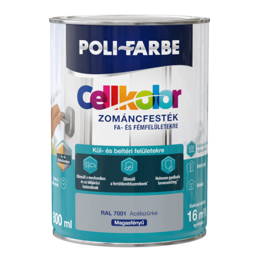 CELLKOLOR FÉNYES 0,8L ACÉLSZÜRKE