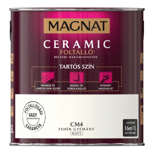 MAGNAT CERAMIC 2,5L BELTÉRI FALFESTÉK FEHÉR GYÉMÁNT CM4