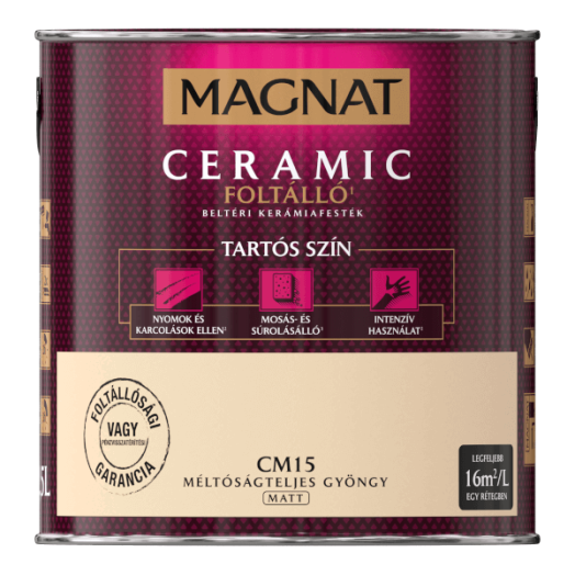 MAGNAT CERAMIC 2,5L BELTÉRI FALFESTÉK MÉLTÓSÁGTELJES GYÖNGY CM15