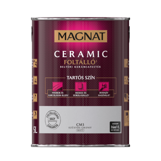 MAGNAT CERAMIC 5L BELTÉRI FALFESTÉK EZÜSTÖS GRÁNIT CM3