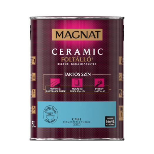 MAGNAT CERAMIC 5L BELTÉRI FALFESTÉK TERMÉSZETES TÜRKIZ CM41