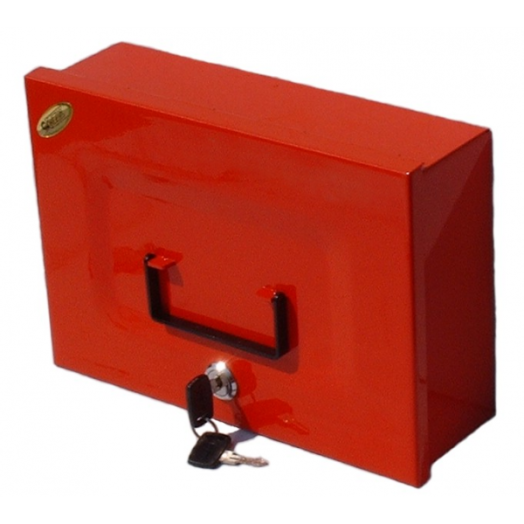 PÉNZKAZETTA MINI 60X230X120MM BETÉT NÉLKÜL PIROS