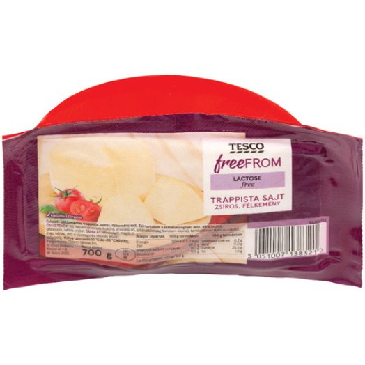 Tesco Free From laktózmentes Trappista sajt