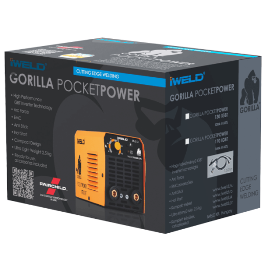 INVERTERES HEGESZTŐ 20-120 A MMA GORILLA POCKETPOWER 130