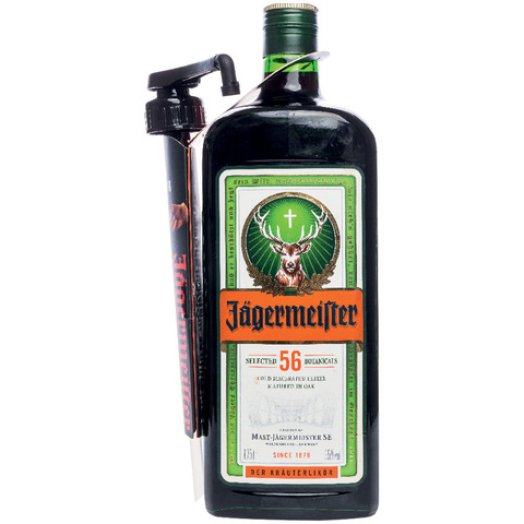 Jägermeister gyógynövénylikőr kézi adagolóval