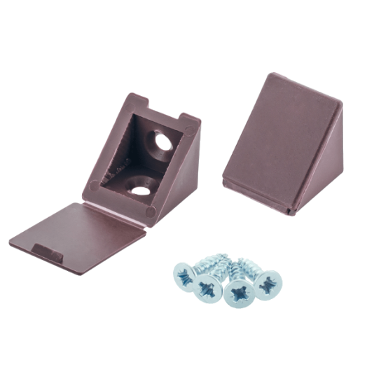 SAROKRÖGZÍTŐ 35X25X25X25MM MŰANYAG, BARNA