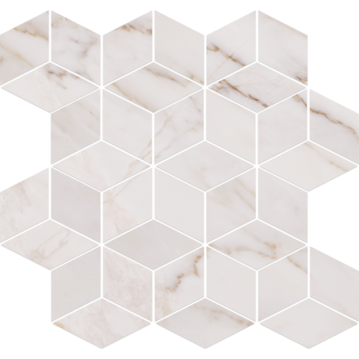 CARRARA FALI CSEMPE 28X29,7CM, FEHÉR MOZAIK