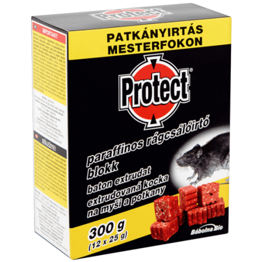 RÁGCSÁLÓIRTÓ BLOKK PARRAFINOS 300G PROTECT