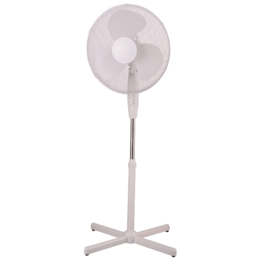 ÁLLÓ VENTILÁTOR 43 CM, 45 W, 3 FOKOZAT, FEHÉR