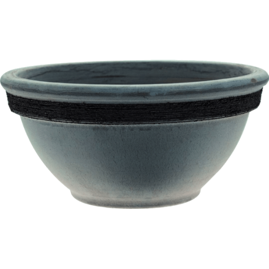 AGYAG VIRÁGTÁL BORDÁZOTT 35CM SZÜRKE