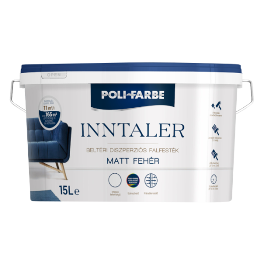INNTALER BELSŐ FALFESTÉK FEHÉR 15L DISZPERZIÓS FALFESTÉK R:264399