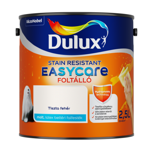 DULUX EASYCARE 2,5L TISZTA FEHÉR    DISZPERZIÓS FALFESTÉK