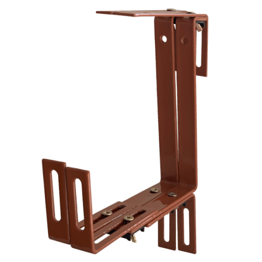 BALKONLÁDA TARTÓ VASALAT, ANYAG: VAS, 17X24X4 CM, TERRACOTTA SZÍN