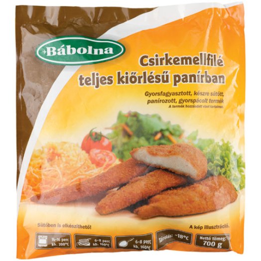 Bábolna fagyasztott teljes kiőrlésű panírozott csirkemell