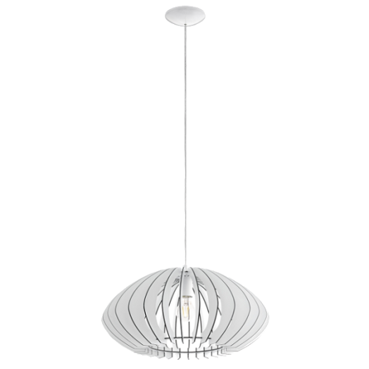 COSSANO2 FÜGGESZTÉK E27 60W IP20 D:50CM ACÉL/FA FEHÉR