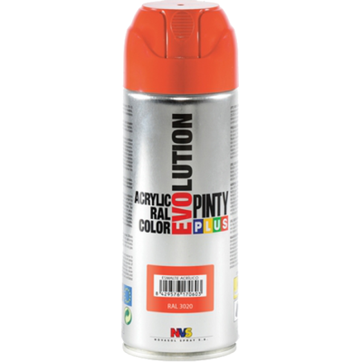PINTY PLUS EVOLUTION AKRIL SPRAY 200ML RAL 3020 KÖZLEKEDÉSI PIROS