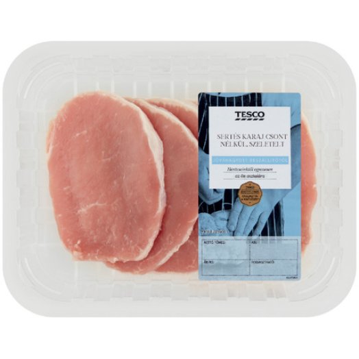 Tesco csont nélküli, szeletelt sertés karaj