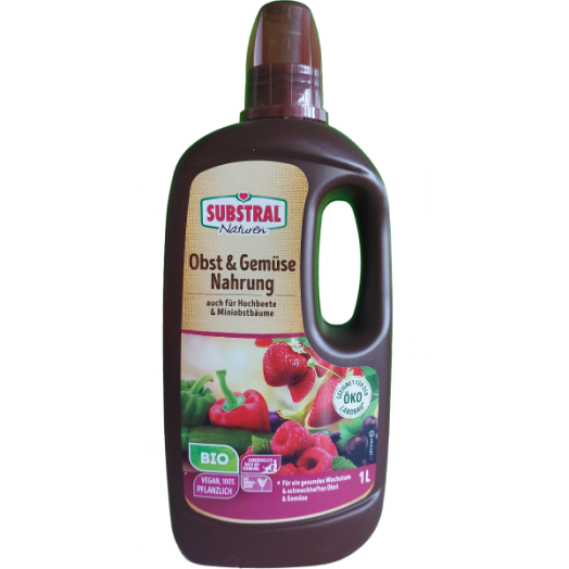 BIO TÁPOLDAT SUBSTRAL NATUREN 1L ZÖLDSÉGHEZ, GYÜMÖLCSHÖZ