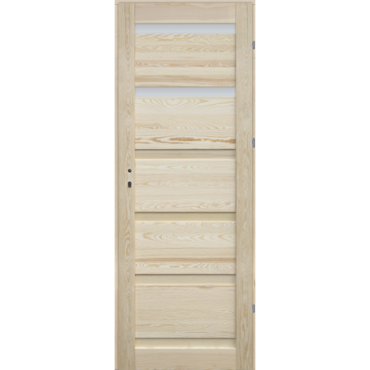 GENEWA FENYŐ BELTÉRI AJTÓ 2 ÜVEGES, 100X210CM JOBB, GERÉBTOKKAL