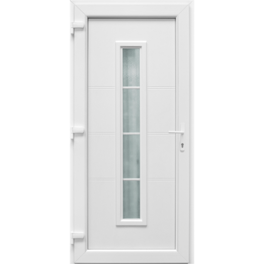 TENERIFE PVC BEJÁRATI AJTÓ JOBB 98X208CM, FEHÉR, KILINCCSEL M:Q3