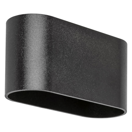 KAUNAS INDIREKT FALILÁMPA G9 1XMAX.10W IP20 8X16CM OVÁLIS FÉM MATT FEKETE