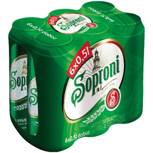 Soproni dobozos sör multipack