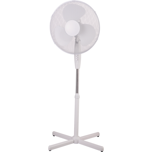 ÁLLÓ VENTILÁTOR 43 CM, 45 W, 3 FOKOZAT, FEHÉR