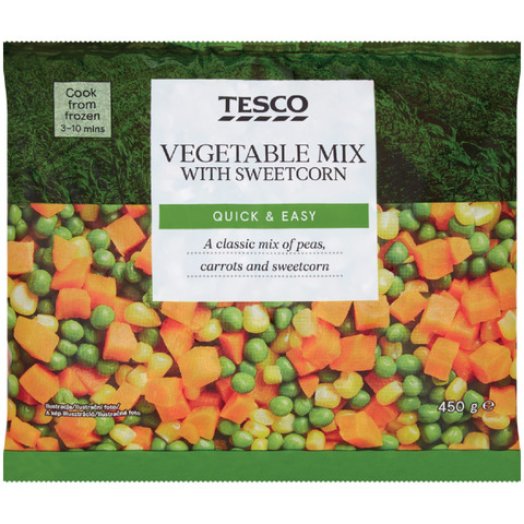 Tesco gyorsfagyasztott zöldségkeverék csemegekukoricával