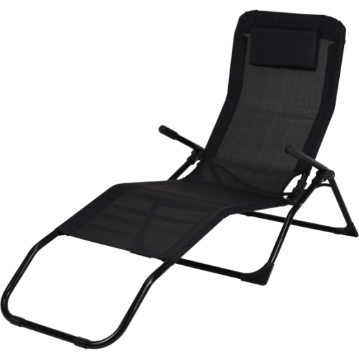 SIESTA LOUNGER NAPOZÓÁGY 60X170 CM FÉM KERETTEL, PÁRNÁVAL