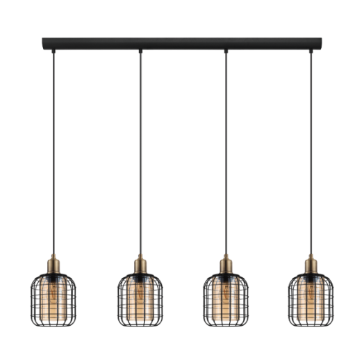 CHISLE FÜGGESZTÉK E27 4X40W FEKETE/BRONZ