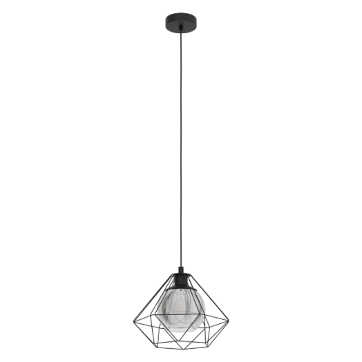 VERNHAM FÜGGESZTÉK E27 1X40W FEKETE/ÜVEG