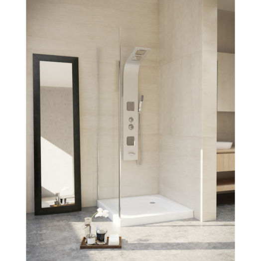 OLDALFAL 77-79X185CM, 5MM, VÍZTISZTA ALUMINIUM PROFIL