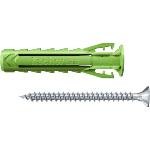 FISCHER RÖGZÍTŐDÜBEL 8X40MM HATLAPFEJŰ CSAVARRAL 10 DARAB/BLISZTER SX PLUS GREEN