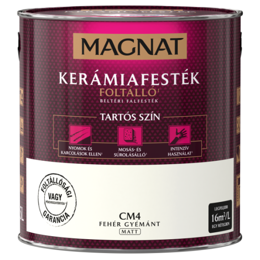 MAGNAT CERAMIC 2,5L BELTÉRI FALFESTÉK FEHÉR GYÉMÁNT CM4