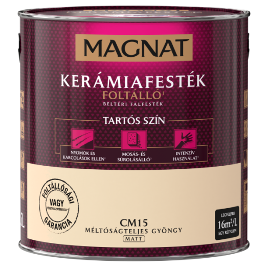 MAGNAT CERAMIC 2,5L BELTÉRI FALFESTÉK MÉLTÓSÁGTELJES GYÖNGY CM15