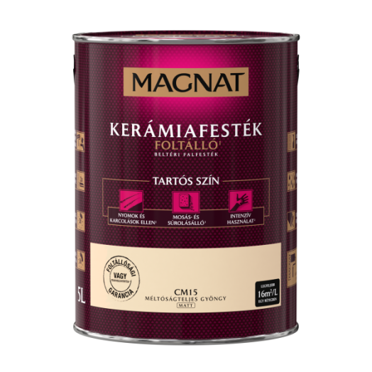MAGNAT CERAMIC 5L BELTÉRI FALFESTÉK MÉLTÓSÁGTELJES GYÖNGY CM15
