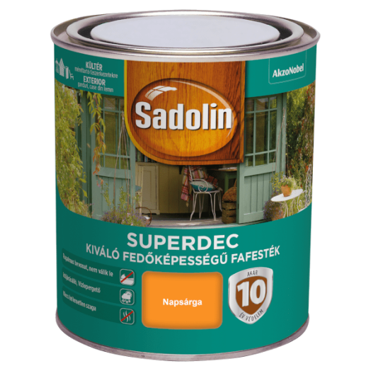 SADOLIN SUPERDEC FAVÉDŐ FESTÉK      NAPSÁRGA 0,75 L