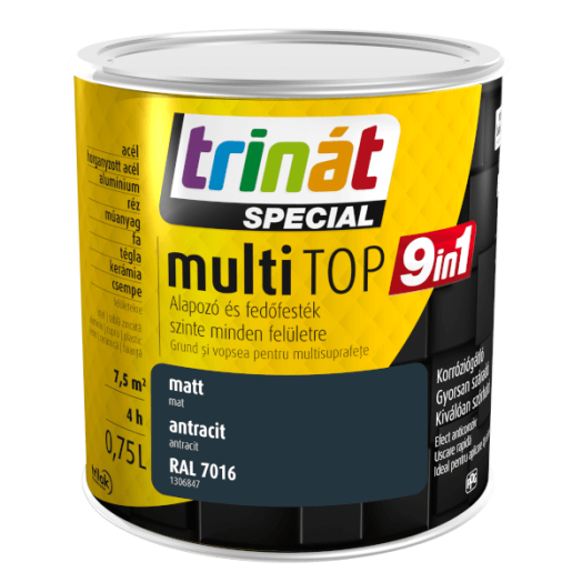 TRINÁT SPECIAL MULTITOP 9IN1 0,75L ANTRACIT 7016 VÍZESBÁZISÚ
