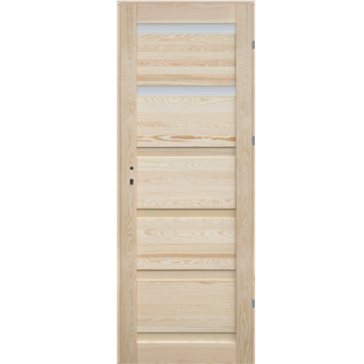 GENEWA FENYŐ BELTÉRI AJTÓ 2 ÜVEGES, 90X210CM JOBB, GERÉBTOKKAL