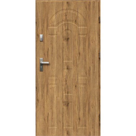 AURORA ACÉL BEJÁRATI KÜLTÉRI AJTÓ, JOBB, JUHAR, 100,5X207,5CM