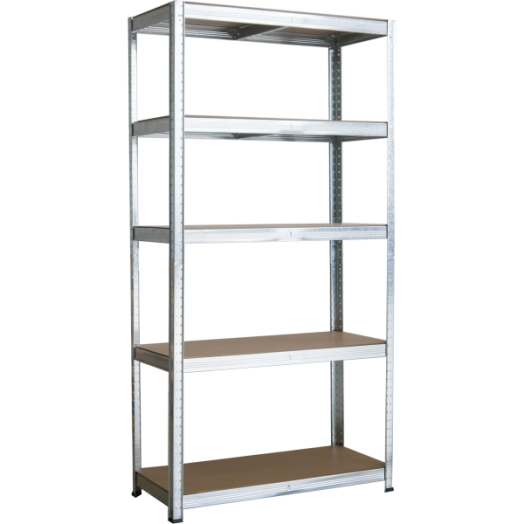 STANDARD DESIGN FÉMPOLC 5 FAPOLCCAL HORGANYZOTT TEHERB:275 KG/POLC, ÖSSZTB: 1375 KG 180X90X45CM