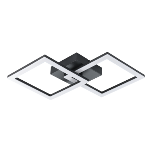 EGLO HUERTA-E LED MENNYEZETI LÁMPA 2X10W 3000K IP20 FEKETE