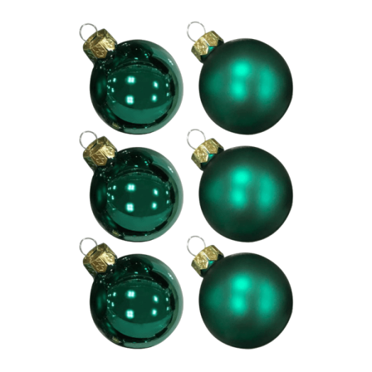 GÖMB SZETT 6DB 8CM SMARAGDZÖLD