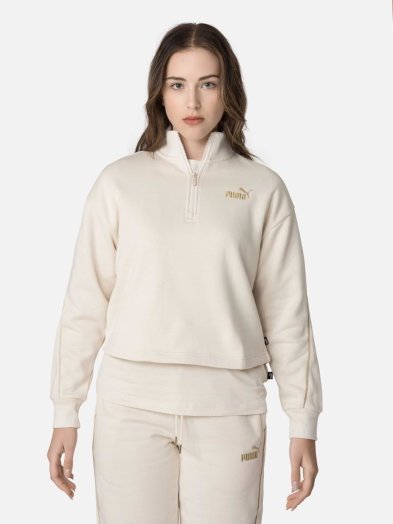 ESS+ MINIMAL GOLD Half-Zip Mock Neck FL