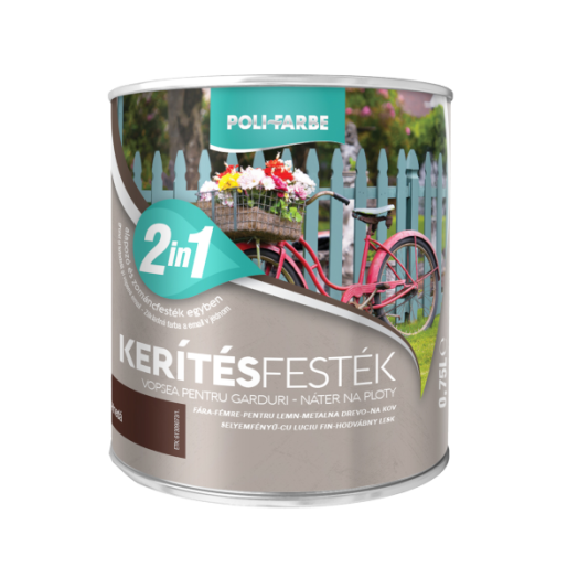 POLI-FARBE KERÍTÉSFESTÉK 0,75L BARNA