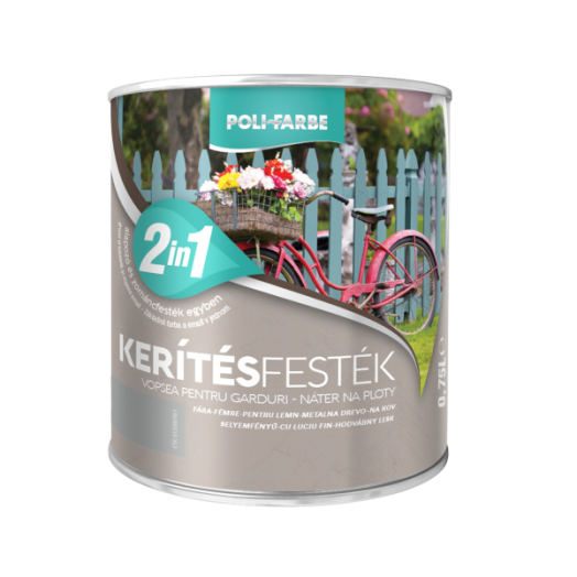 POLI-FARBE KERÍTÉSFESTÉK 0,75L SZÜRKE