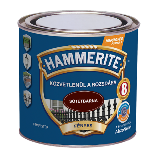 HAMMERITE MAX SÖTÉTBARNA 250 ML FÉNYES