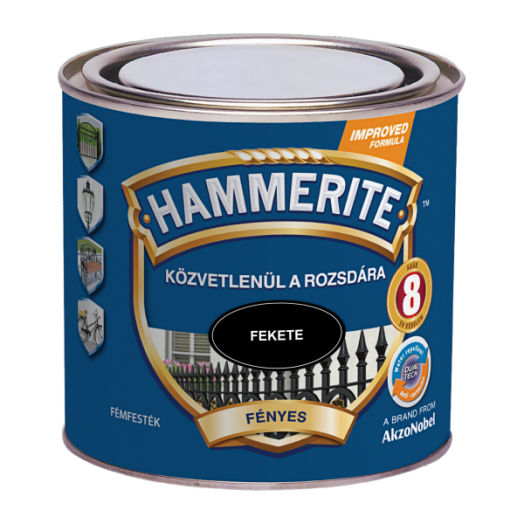 HAMMERITE MAX FEKETE 250ML FÉNYES